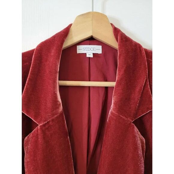 Sedge Red Velvet Blazer M - Picture 3 of 9